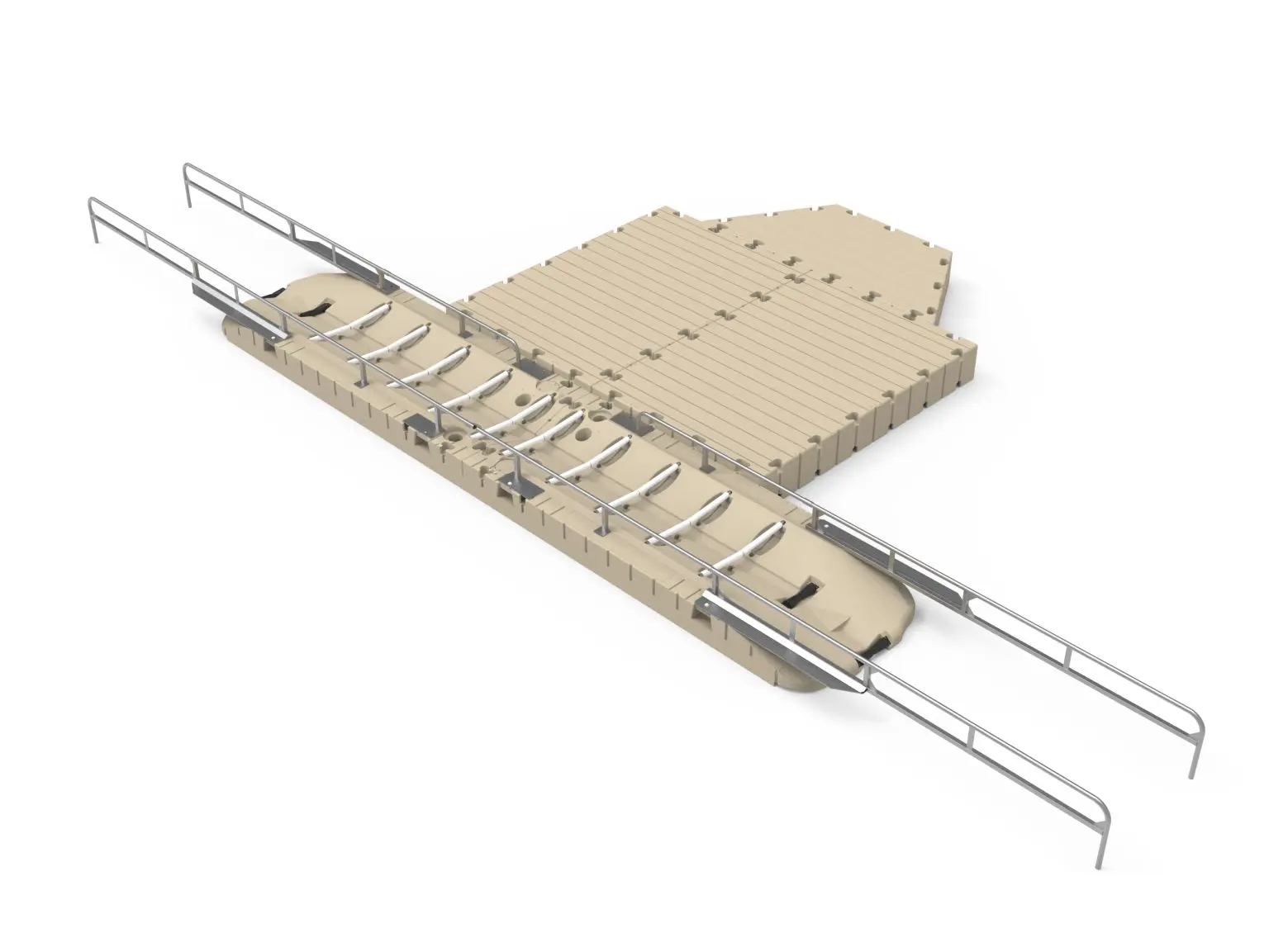 EZ-Dock Kayak launch sistema con barandas para discapacitados